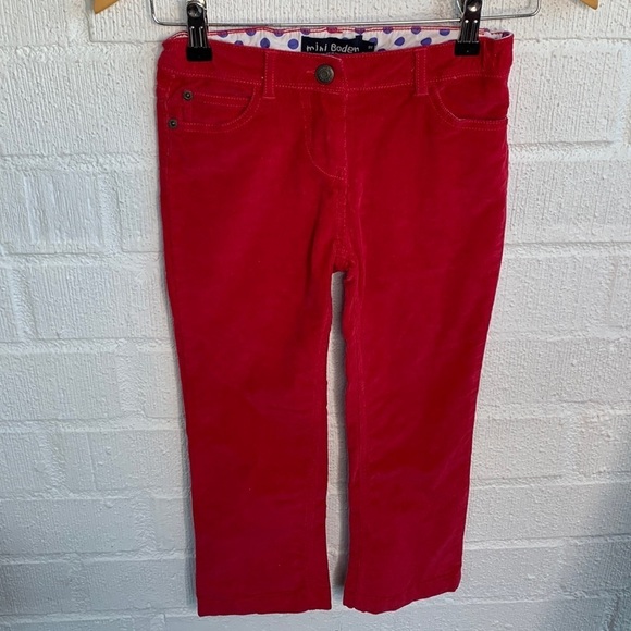 Mini Boden Corduroy Red Pants sz 9 - Picture 1 of 6